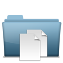 Blue Folder Documents Icon 128x128 png